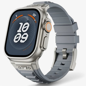 accessories : Alex | Siliconen sportbandje voor Apple Watch in titaan grijs van Pantinoshop