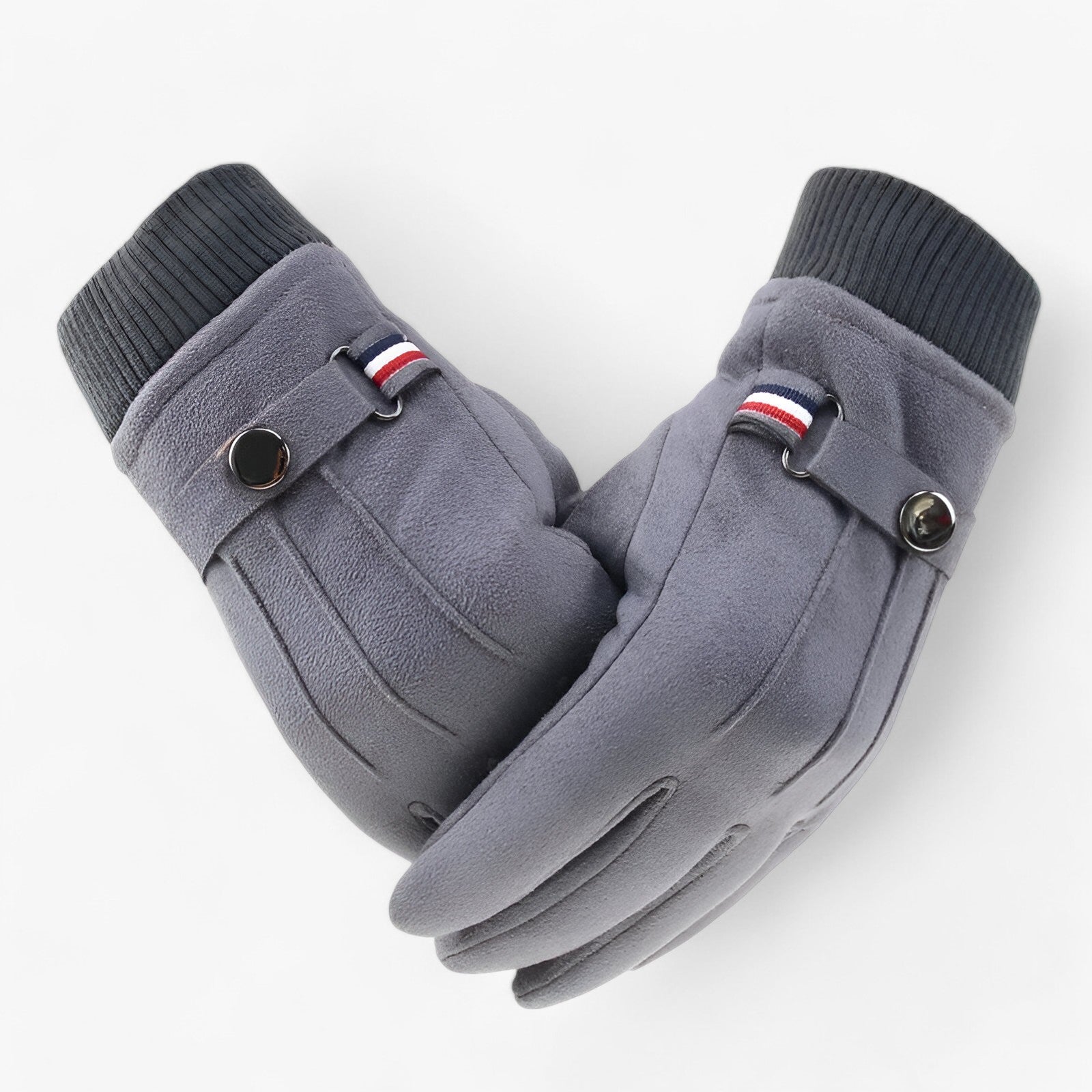 Michael | Warme Suède Touchscreen Winterhandschoenen - Grijs Eén maat - Michael | Warme Suède Touchscreen Winterhandschoenen - €25 - Pantinoshop