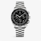 watches : Adrian | Luxe stalen chronograafhorloge in zwart van Pantinoshop