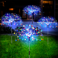 Lámpara impermeable solar tipo fuego artificial - Iluminación para fiestas en jardín - LED solar