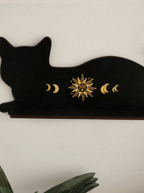 Nyx | Zwarte Kat Maanfase Wandplank - - Nyx | Zwarte Kat Maanfase Wandplank - €25 - Pantinoshop