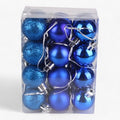 Set van 24 Plastic Bollen - Gouden, Rode en Roze Decoraties