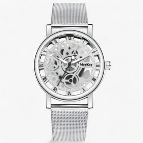 Keithleen | Trendy Skelethorloge - Elegante metalen horloge voor vrouwen - €25 : Keithleen | Trendy Skelethorloge - Elegante metalen horloge voor vrouwen in zilver van Pantino