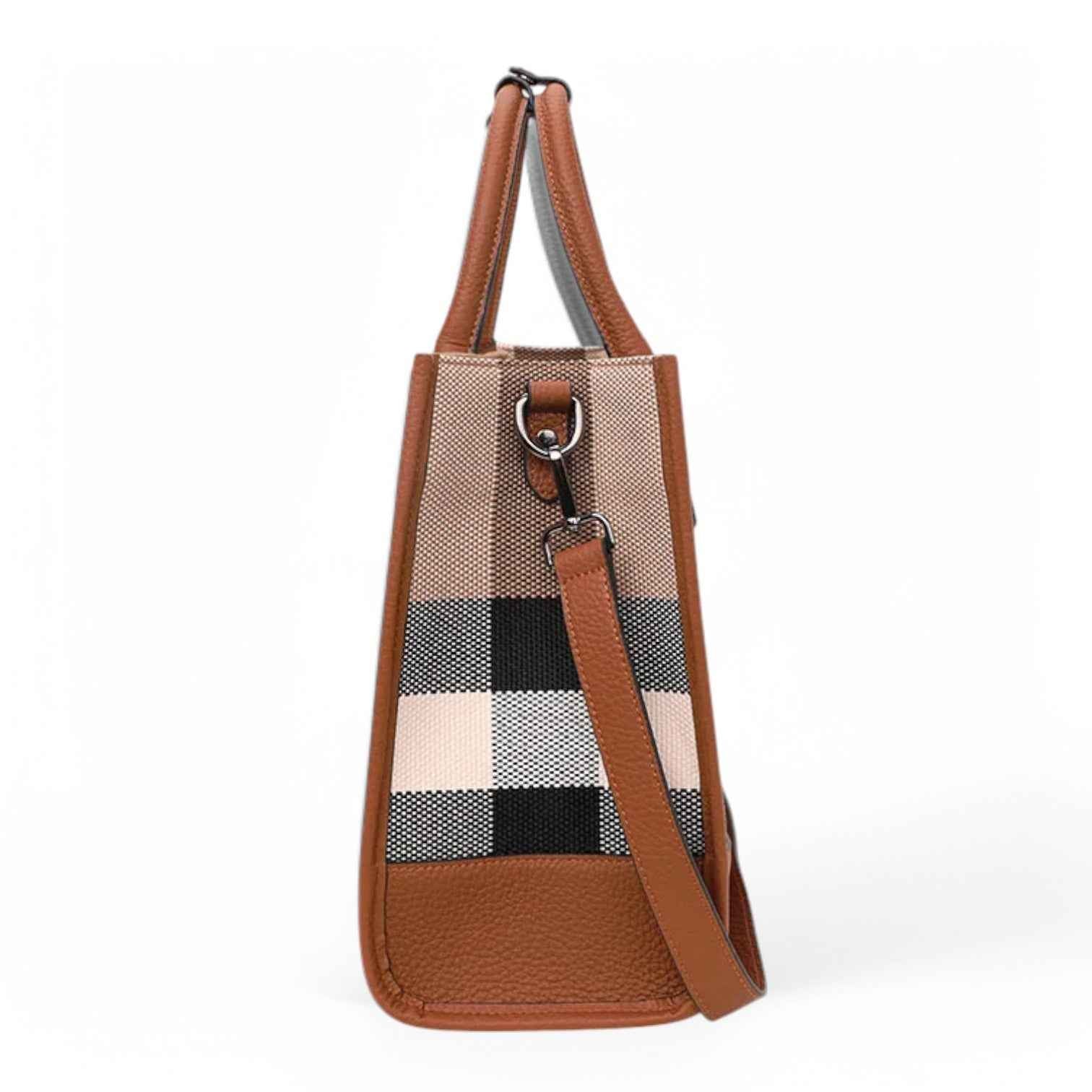 Bags : Gestreepte Canvas Tas - Ruim en Veelzijdig Gold Dames in van Pantinoshop