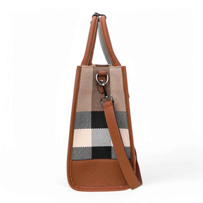 Bags : Gestreepte Canvas Tas - Ruim en Veelzijdig Gold Dames in van Pantinoshop