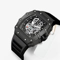 Reloj de hombre negro - Reloj deportivo cuadrado de lujo