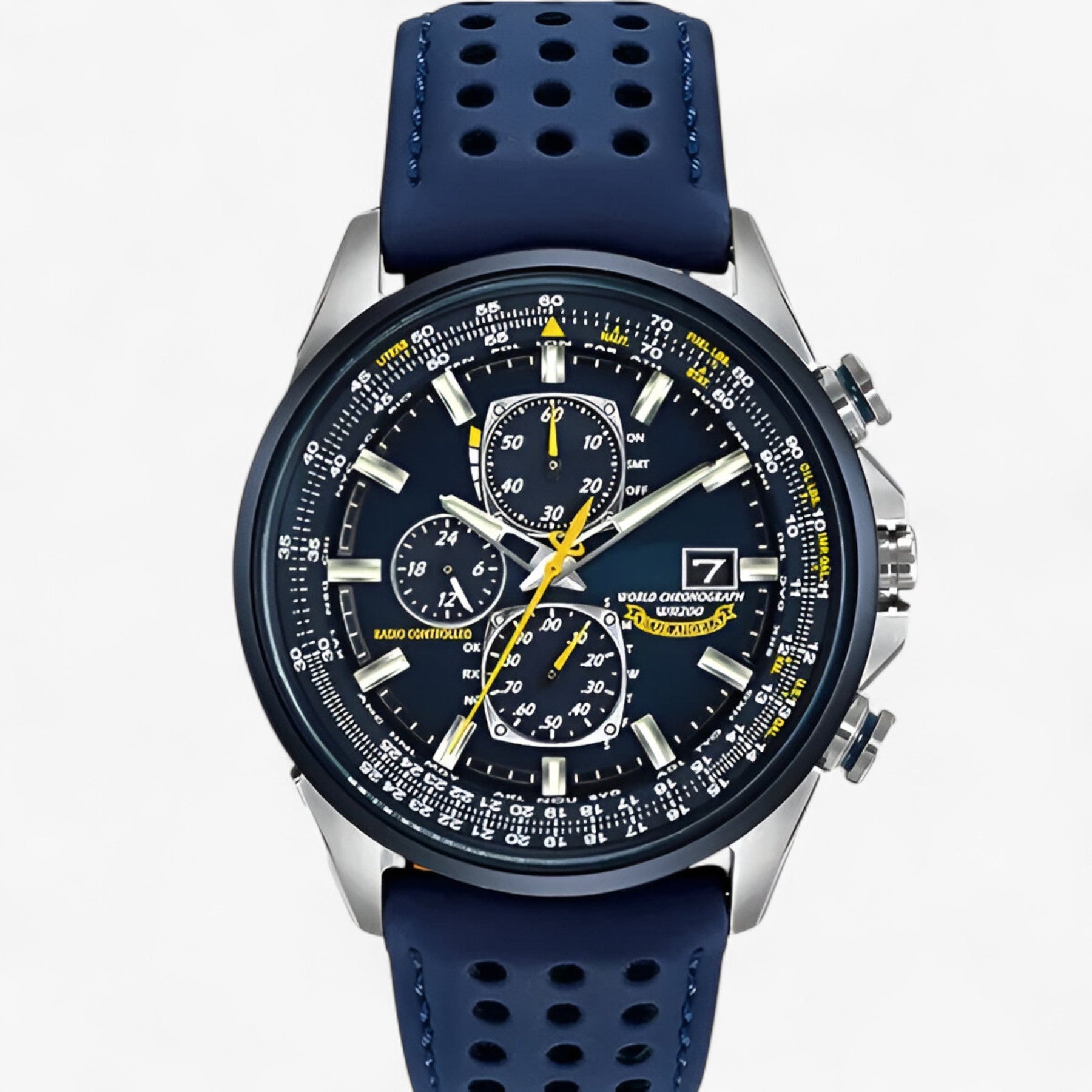 Heren Chronograaf Horloge MultiSteel 42mm, Zilverkleurig Staal met Elegante Blauwe Wijzerplaat