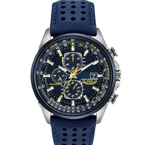 MultiSteel herenchronograafhorloge, leren band, elegant en nauwkeurig