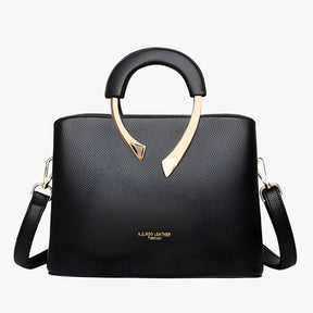 Elvira Luxe Leren Draagtas met Veelzijdig Ontwerp - €25 : Elvira Luxe Leren Draagtas met Veelzijdig Ontwerp in Zwart van Pantinoshop