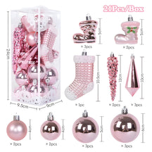 Kristal | 21 stuks kerstbalornamenten - elegante ijspegelhangers voor decoraties - Roze - Kristal | 21 stuks kerstbalornamenten - elegante ijspegelhangers voor decoraties - €25 - Pantino