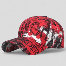 accessories : Matt | Stijlvolle Graffiti Snapback - Trendy en Comfortabel in Rode Baseball Pet Verstelbaar van Pantinoshop