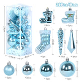 Kristal | 21 stuks kerstbalornamenten - elegante ijspegelhangers voor decoraties - Blauw - Kristal | 21 stuks kerstbalornamenten - elegante ijspegelhangers voor decoraties - €25 - Pantino