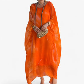 Maxi Jurk Dames Marmer Effect Elegant - Lange Zomerjurk Uniek