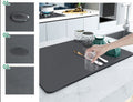 Afdruip Mat - Super Absorberend, Antislip & Uniek Design - Donkergrijs