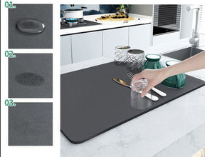 Afdruip Mat | Super absorberend, antislip & uniek design - - Dish Racks & Drain Boards - Pantino