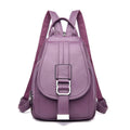 Zaino Donna in Pelle Lilla - Borsa a Spalla Compatta per Donne - Design Trendy & Chic