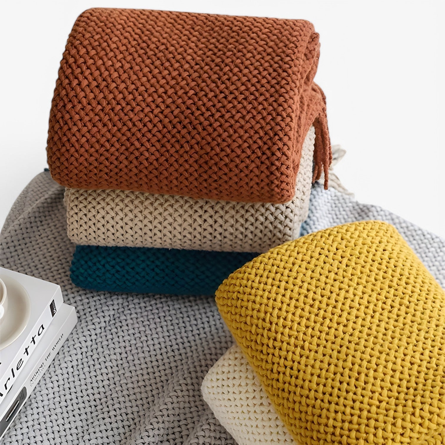 Gezellig gebreid plaid – zacht, warm en stijlvol met franjes Heren