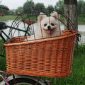 Cestino Bici in Rattan per Cani Posteriore - Naturale