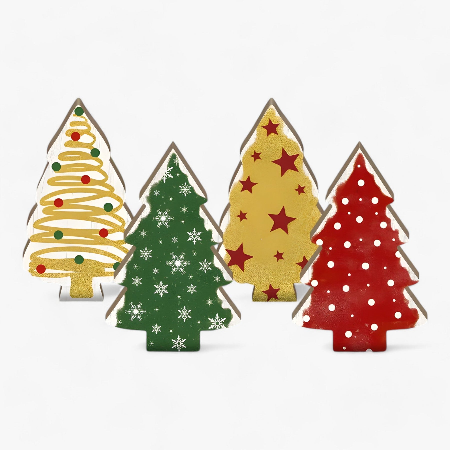 Putuo Decor | Kerstboom Tafeldecoratie - Set van 4 Stukken voor Boerderijwoning en Cadeaus - - Putuo Decor | Kerstboom Tafeldecoratie - Set van 4 Stukken voor Boerderijwoning en Cadeaus - €25 - Pantinoshop