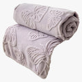 Coperta con Motivo Farfalla - Comfort Versatile per Tutte le Stagioni - Viola