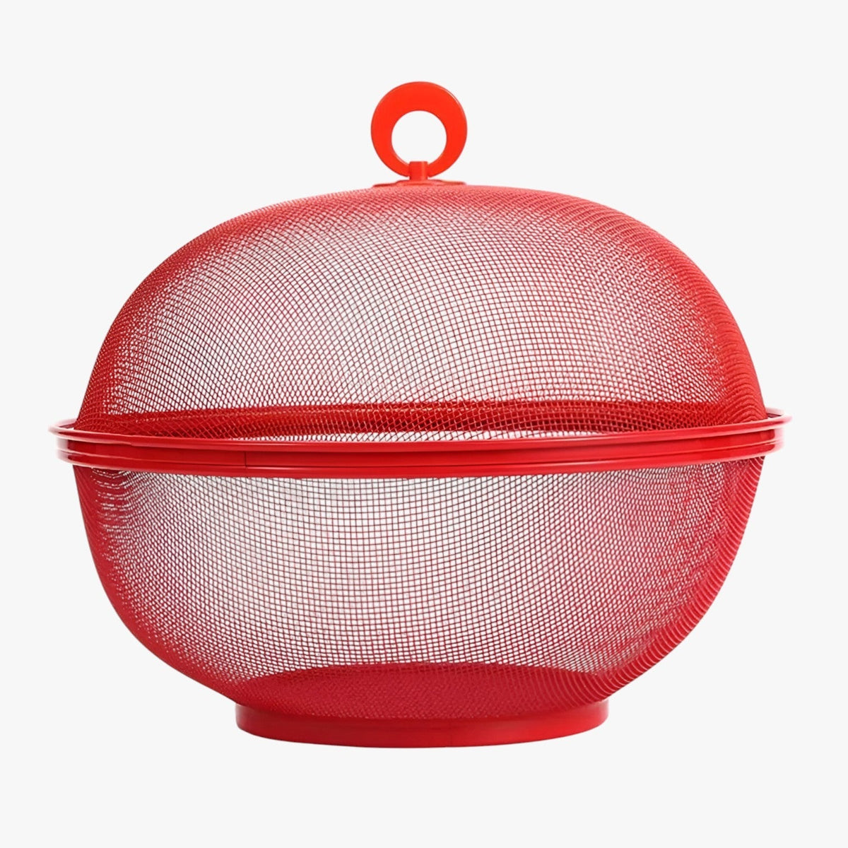 home & garden : Edith | Vliegvrij & Ruim: RVS Fruitschaal met deksel en groot volume in Rood van Pantinoshop