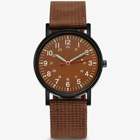 watches : Hektor | Nylon Sport Militair Horloge in Bruin van Pantinoshop