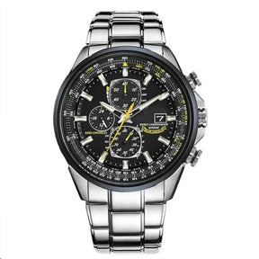 MultiSteel herrechronografur, læderrem, elegant og præcist