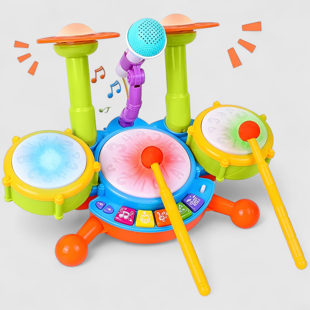 other : Kayden | Educatief Drumstel voor Kleuters - Muziek & Plezier in Een in Groen van Pantinoshop