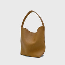 bags : Tote Bag Beige - Premium Leather in Biscuit van Pantino