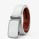 Coen | Luxe Leren Automatische Riem met Verstelbare Gesp- €25 : Coen | Luxe Leren Automatische Riem met Verstelbare Gesp in Witte kleur van Pantinoshop