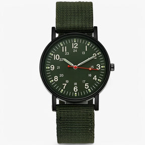 watches : Hektor | Nylon Sport Militair Horloge in militair groen van Pantinoshop