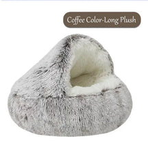 pets : Knus Comfort | Warm Kattennest voor Winterdagen in Koffie Lange Pluche van Pantinoshop