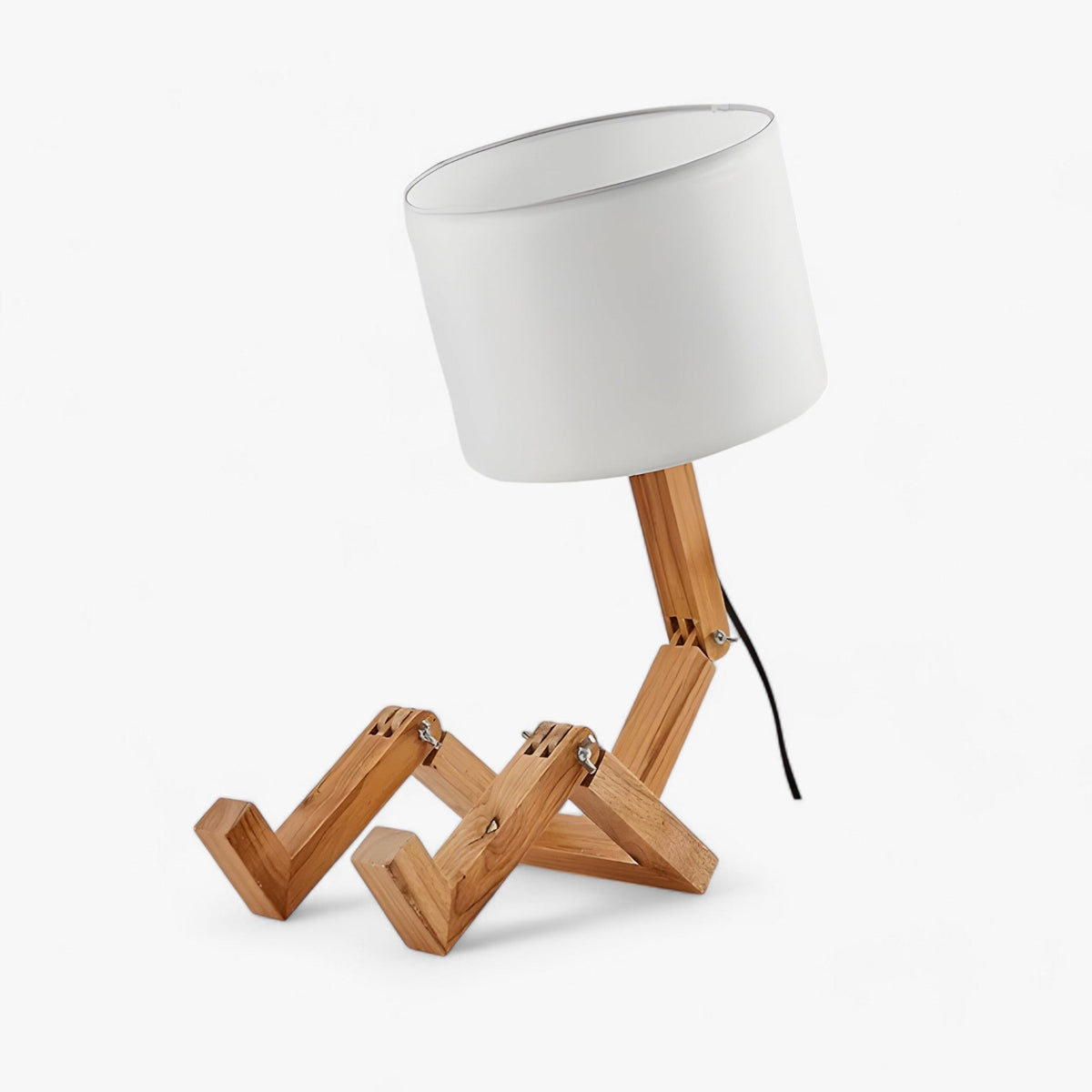 Houten Robotlamp | Creatieve bureaulamp - moderne Scandinavische stijl voor lezen en decoratie - Lampenkap 2 - Houten Robotlamp | Creatieve bureaulamp - €25 - Pantino