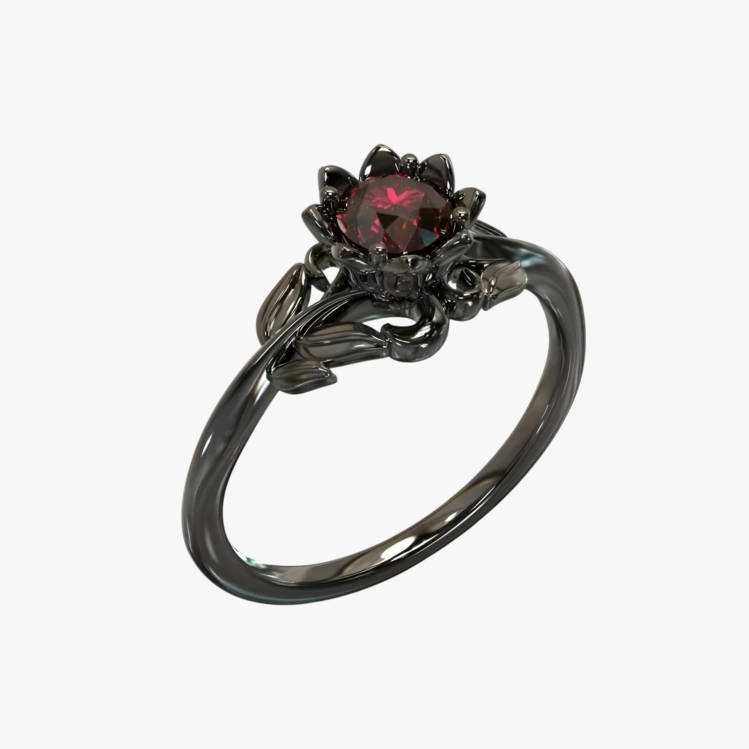 Rosa della Notte - Ring met rode steen voor een gedurfde look Heren