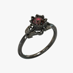 Rosa della Notte - Ring met rode steen voor een gedurfde look Heren