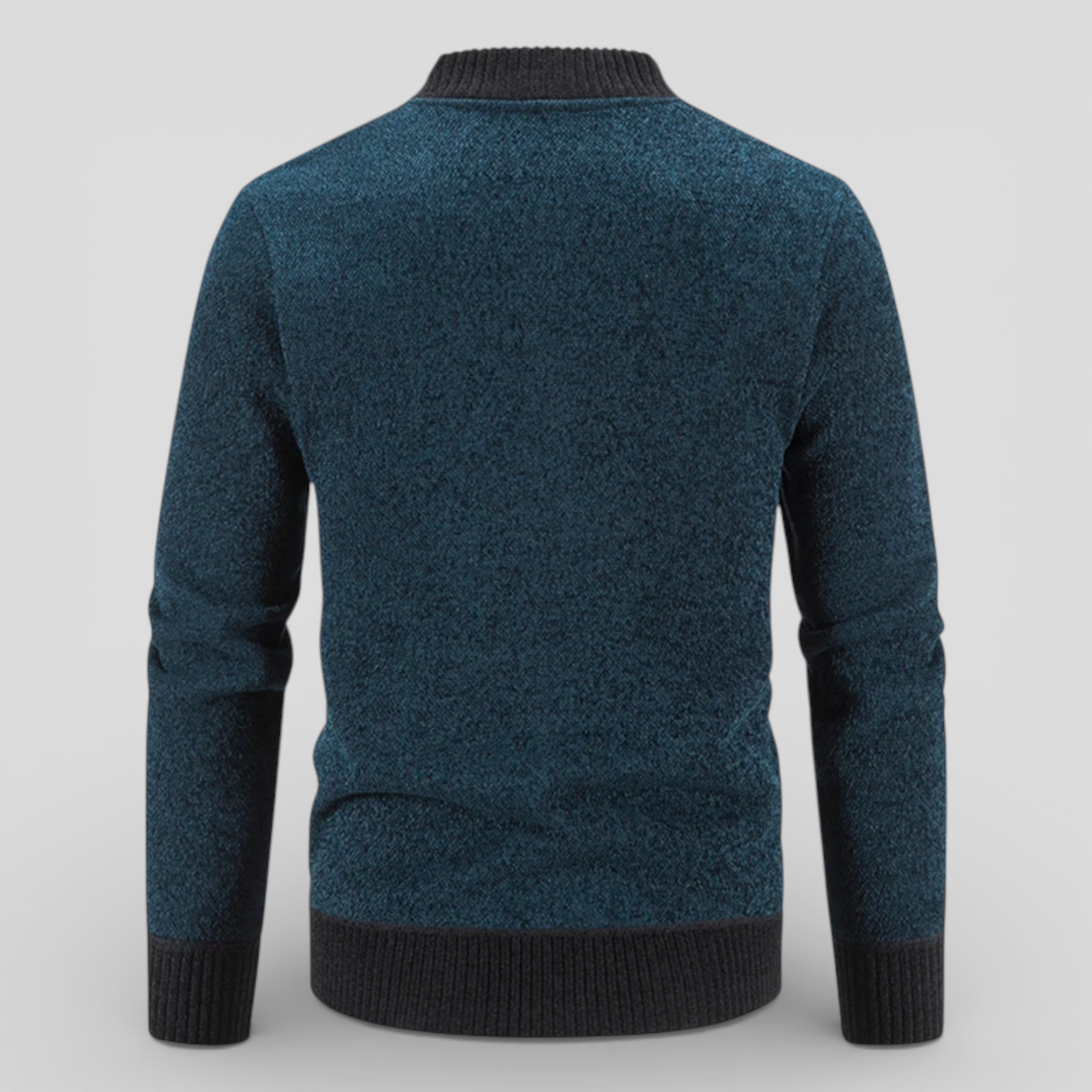Męski kardigan na zamek 100% wełna merino - ciepły, miękki i wygodny