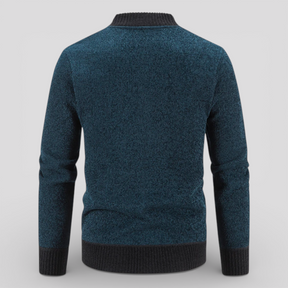 Męski kardigan na zamek 100% wełna merino - ciepły, miękki i wygodny
