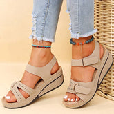 Dana - Orthopedische Sandalen - Sandalen Dames - Beige - Sandalen - Pantino