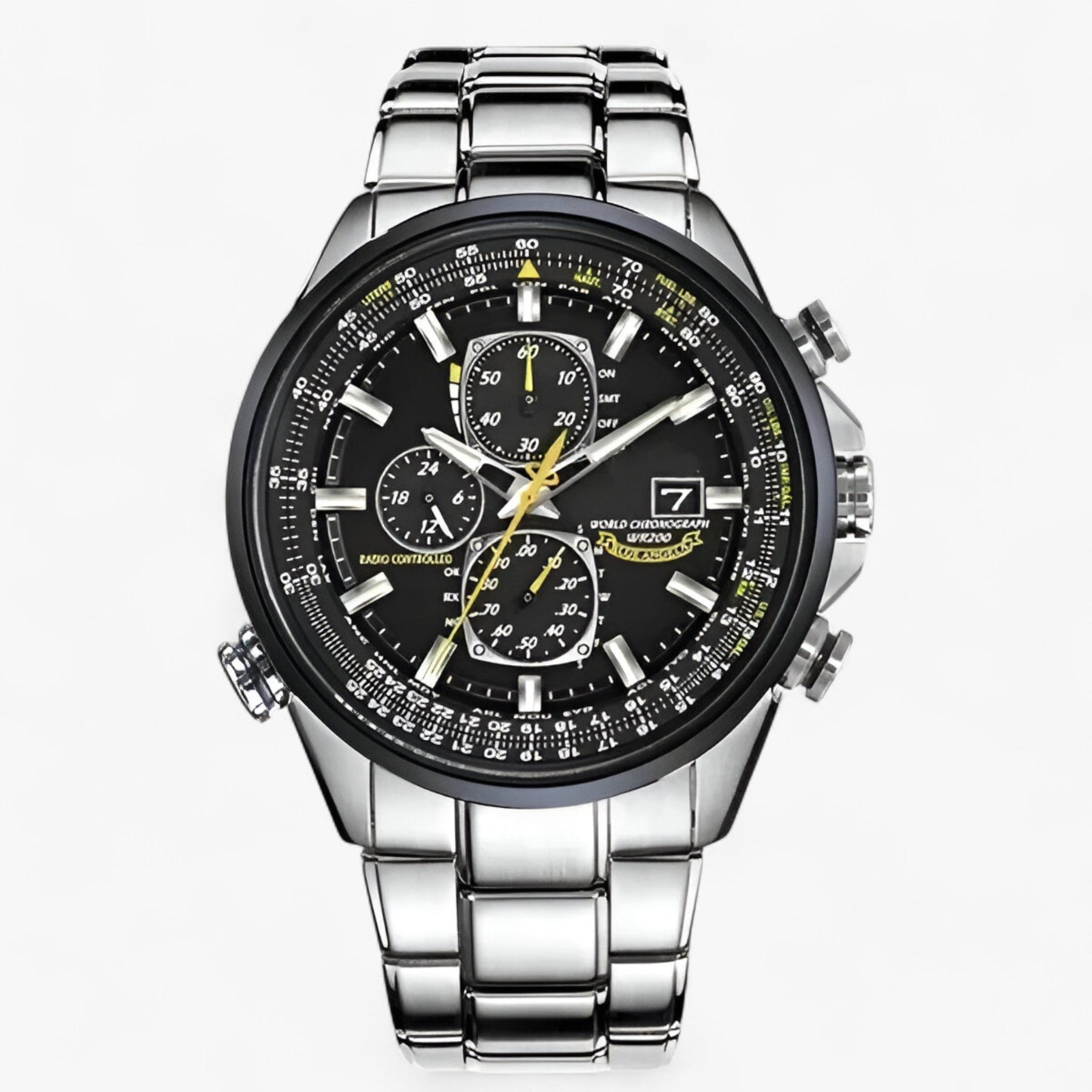 Heren Chronograaf Horloge MultiSteel 42mm, Zilverkleurig Staal met Elegante Blauwe Wijzerplaat