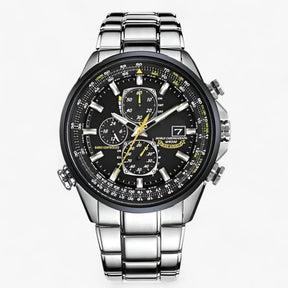 Heren Chronograaf Horloge MultiSteel 42mm, Zilverkleurig Staal met Elegante Blauwe Wijzerplaat