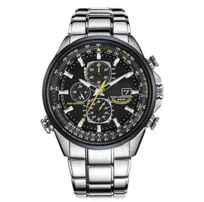 MultiSteel herrechronografur, læderrem, elegant og præcist