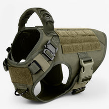 Zwart Nylon Tactisch Militair Verstelbaar Harnas voor Grote Honden met Vest en Handvat