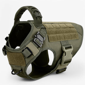Zwart Nylon Tactisch Militair Verstelbaar Harnas voor Grote Honden met Vest en Handvat