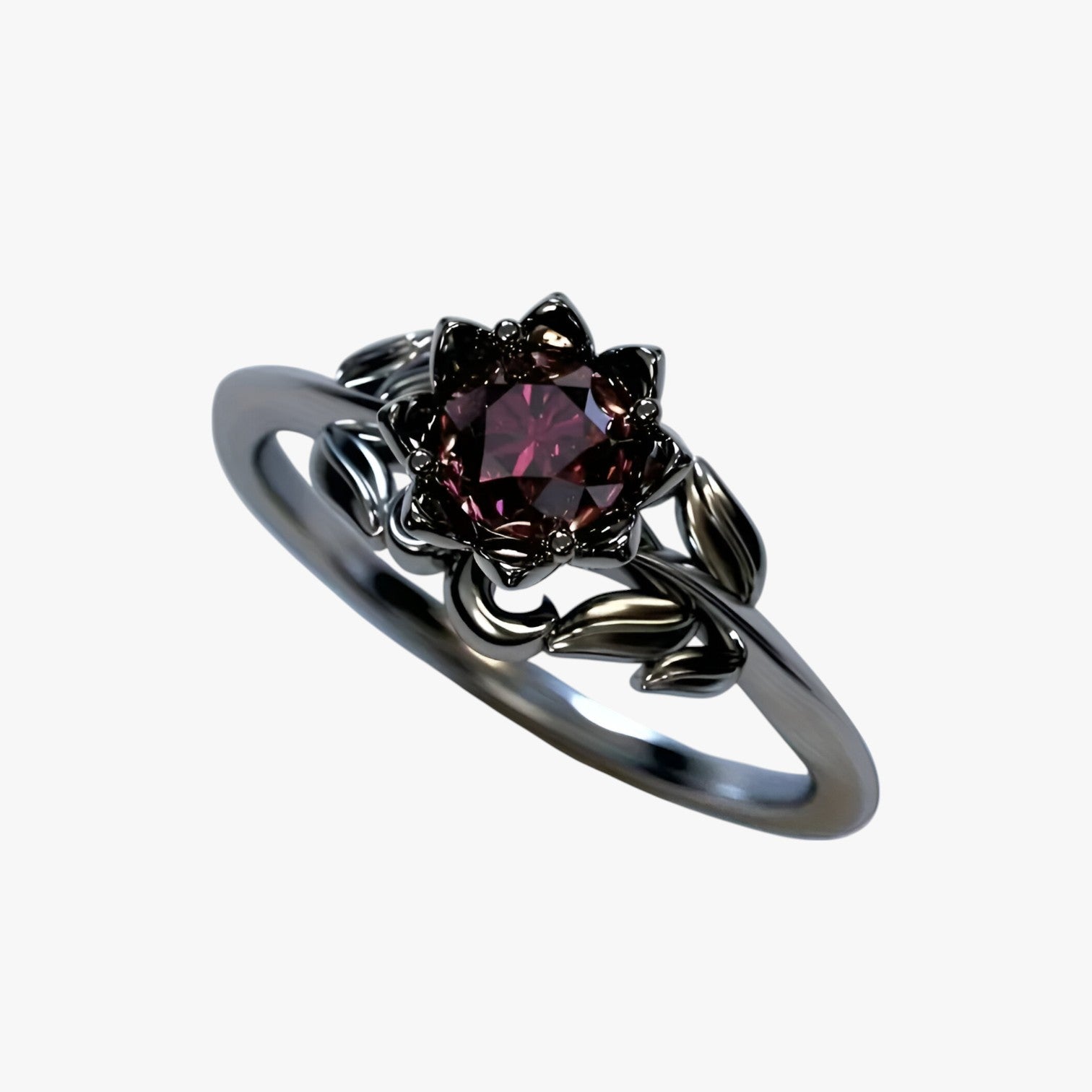 Rosa della Notte - Ring met rode steen voor een gedurfde look Heren