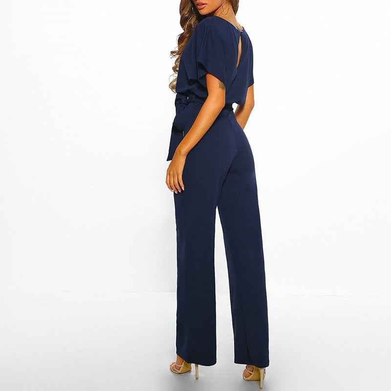 Combinaison Femme Fluide Élégante Ceinturée Large Parfaite