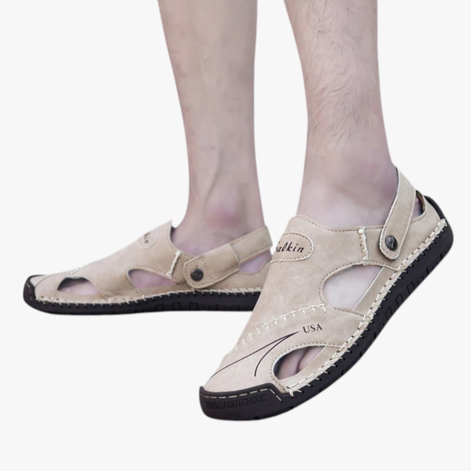 Zomersandalen voor heren - Ademend leer en antislipzool voor een vleugje stijl