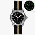 Zegarek czarno-srebrny - precyzyjny vintage militarny