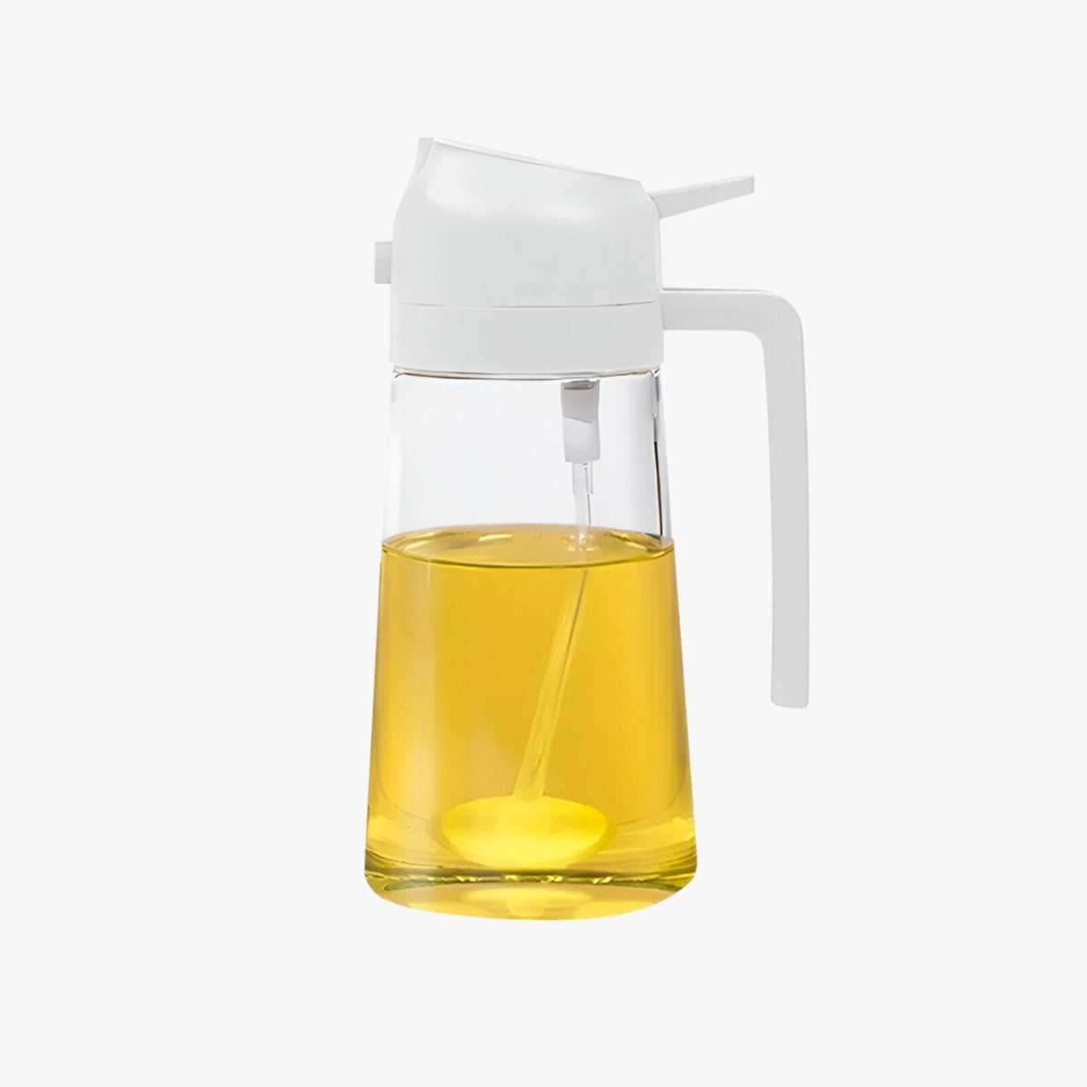 Elora | 2-in-1 Olie Spray & Gieter – Precisiedosering, minder verspilling- €25 : Elora | 2-in-1 Olie Spray & Gieter – Precisiedosering, minder verspilling in Wit-Plastic-500ml van Pantinoshop
