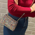 Bolso de hombro Vivian decorado con cristales - Plateado