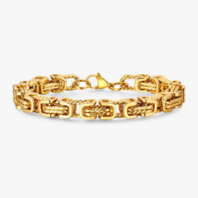 accessories : Floris | Robuust en Tijdloos - Grote Mannen Armband in Goud van Pantinoshop